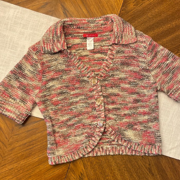 ANNE KLEIN MULTI-COLORED NYLON CARDIGAN M - Picture 2 of 6